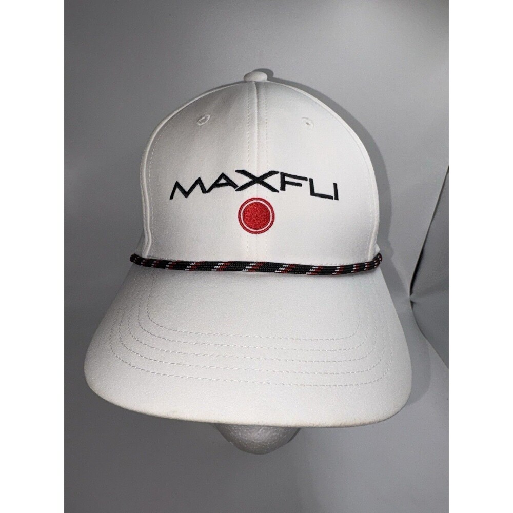 Maxfli Golf Hat Men's SnapBack Adjustable Cap White Tour Braided Rope